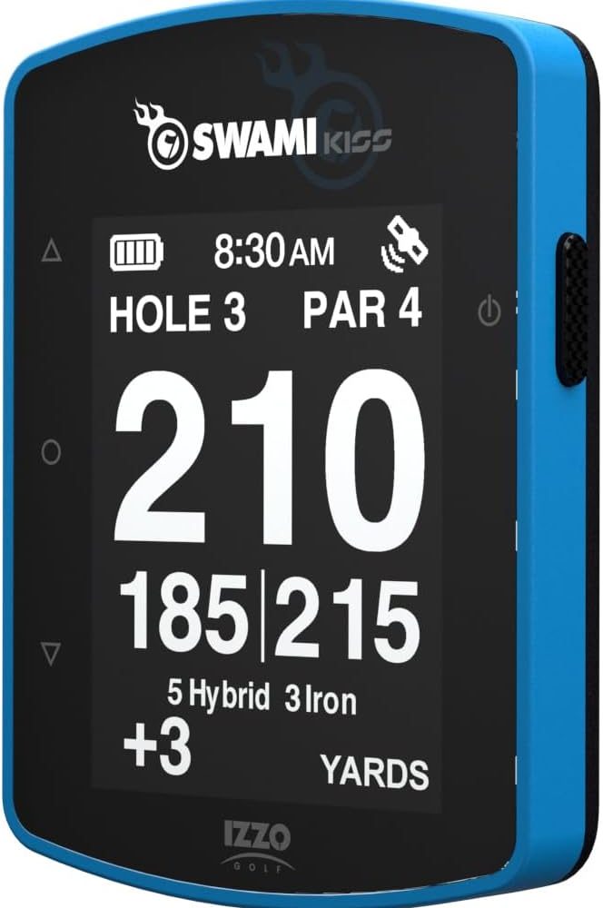 Swami KISS 2.0 Handheld Golf GPS Ragnefinder with Integrated Magnets - Blue